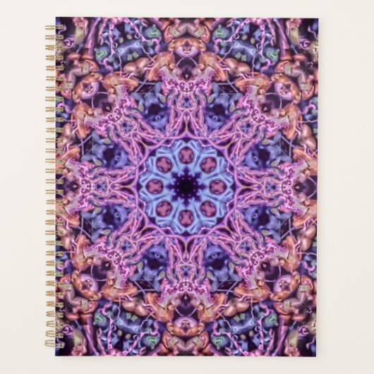 Alien Purple Psychedélique Kaleidoscopique Mandala (Devant)