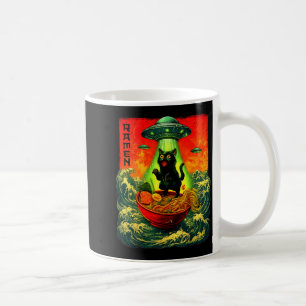 Alien Ramen Kat Ufo Japanse Retro Kunst Cadeaus Ma Koffiemok