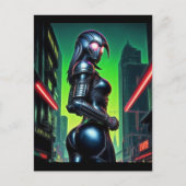 Alien Raven 02 Briefkaart (Voorkant)