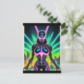 Alien Raven 09 Briefkaart (Staand voorkant)