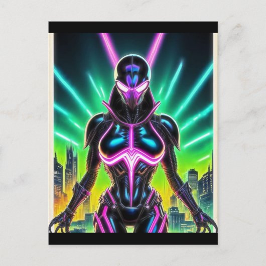 Alien Raven 09 Briefkaart (Voorkant)