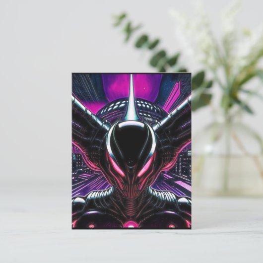 Alien Raven 11 Briefkaart (Staand voorkant)