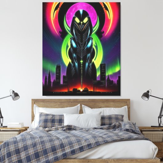 Alien Raven 13 Canvas Afdruk (Insitu (Slaapkamer))