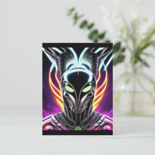 Alien Raven 18 Briefkaart (Staand voorkant)