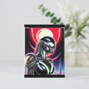 Alien Raven 19 Briefkaart