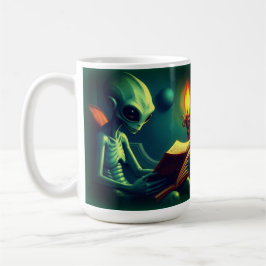 ALIEN READING KOFFIEMOK