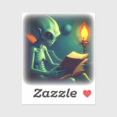 ALIEN READING STICKER (Vel)