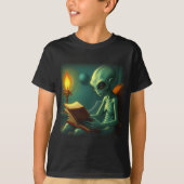 ALIEN READING T-SHIRT (Voorkant)