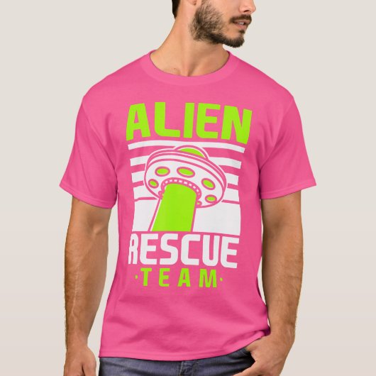 Alien Rescue Team Ufo Space T-shirt (Voorkant)