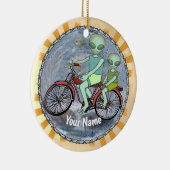 Alien Riding Bike ornament (Rechts)