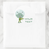 Alien Ronde Sticker (Tas)