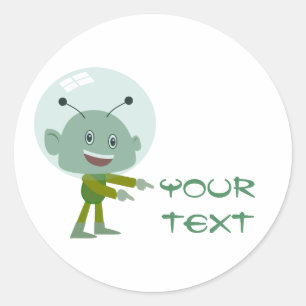 Alien Ronde Sticker
