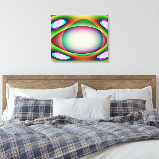 Alien Ruimteschip Canvas Print (Insitu (Slaapkamer))