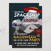 Alien Ruimteschip Thema, Escape Room, Halloween Kaart (Voorkant / Achterkant)