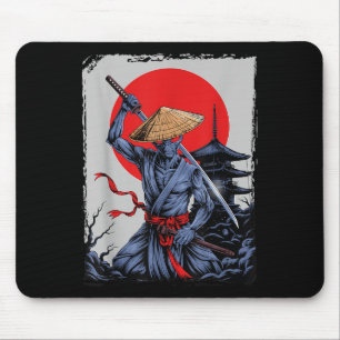 Alien Samurai Ufo Japans Graphic Ukiyo-e Muismat