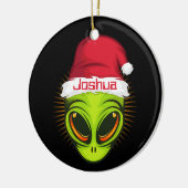 Alien Santa Ceramic Ornament (Links)