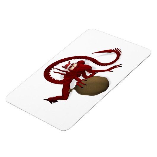 Alien Santa Claus Magneet (Linkerzijde)