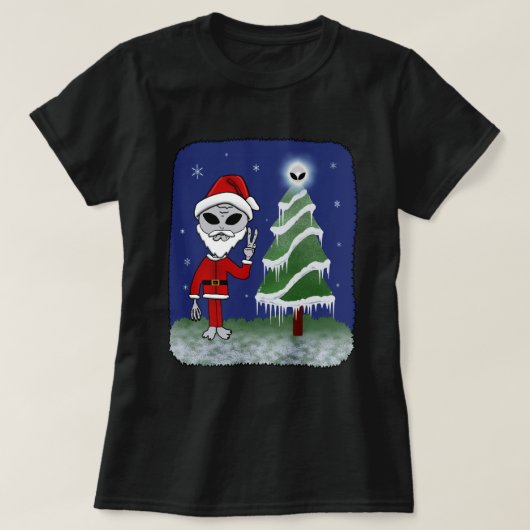 Alien Santa T-shirt (Design voorkant)