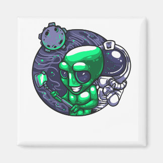Alien Selfie Snap voor Astronomeer Teacher Space F Magneet