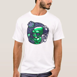 Alien Selfie Snap voor Astronomeer Teacher Space F T-shirt