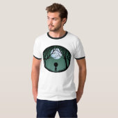 Alien Shirt Hommes Ringer Alien w. T-shirts de lun (Devant entier)