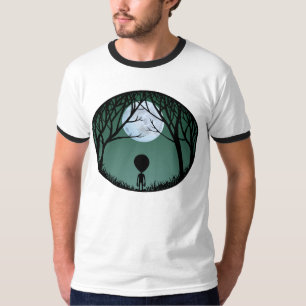 Alien Shirt Hommes Ringer Alien w. T-shirts de lun