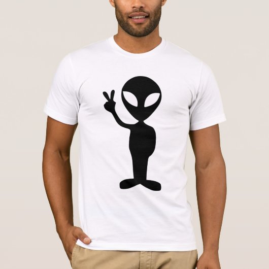 Alien, signe de paix, T-shirt (Devant)