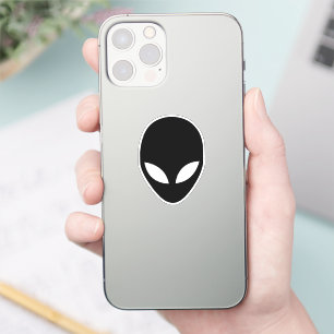 Alien silhouet gesneden vinyl sticker