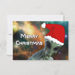 Alien Sinterklaas Vrolijk Kerstmis Personaliseer Kaart