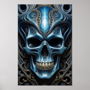 Alien Skull - 005 - Nachtzicht - Fantasy Art Poster