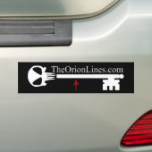 alien skull key bumpersticker (Op auto)
