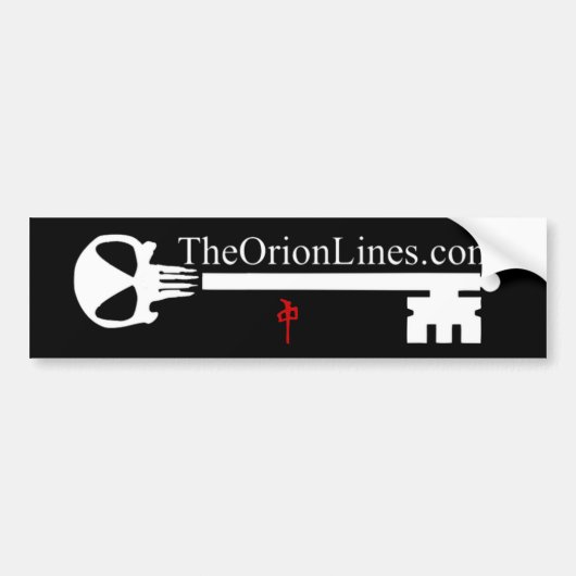 alien skull key bumpersticker (Voorkant)