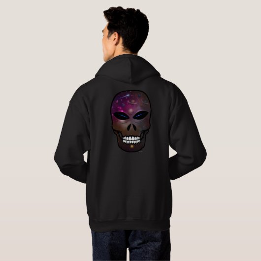 Alien Skull Mannen Fantasy Creature Hoodie (Achterkant volledig)