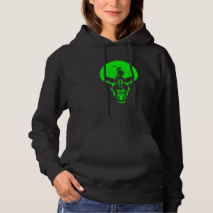 Alien Skull - Scary Green Alien Skull - Schepper Hoodie