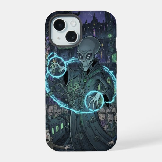 Alien Sorcerer   iPhone 15 Hoesje (Achterkant)