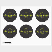 Alien Sound Ronde Sticker (Vel)
