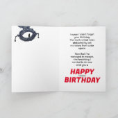 Alien Space Cat Belated Birthday Kaart (Binnen)