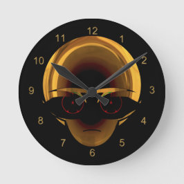 Alien Space Pilot Fun Sci-fi wandklok Ronde Klok