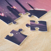 Alien Space Ship over stad Legpuzzel (Zijkant)