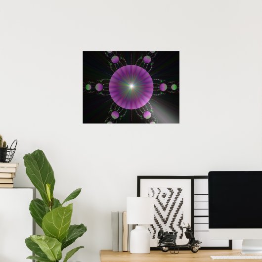 Alien Space Ship Poster (Thuiskantoor)