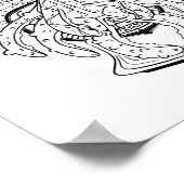 Alien: Space Turtle Warrior Kleurplaat voor Kinder Poster (Hoek)