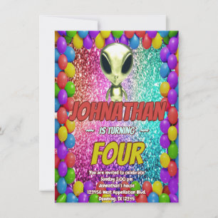 Alien Space UFO Raketschip Kosmische Verjaardag Ui Kaart