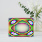 Alien Spaceship Briefkaart (Staand voorkant)