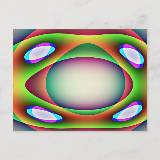 Alien Spaceship Briefkaart (Voorkant)