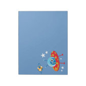 Alien Spaceship Notitieblok (Gedraaid)