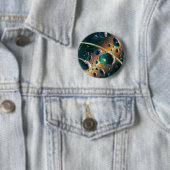 Alien Spaceship Ronde Button 5,7 Cm (In situ)