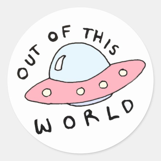 Alien Spaceship Sticker (Voorkant)