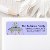 Alien Spaceship Theme Return Address Label (Insitu)