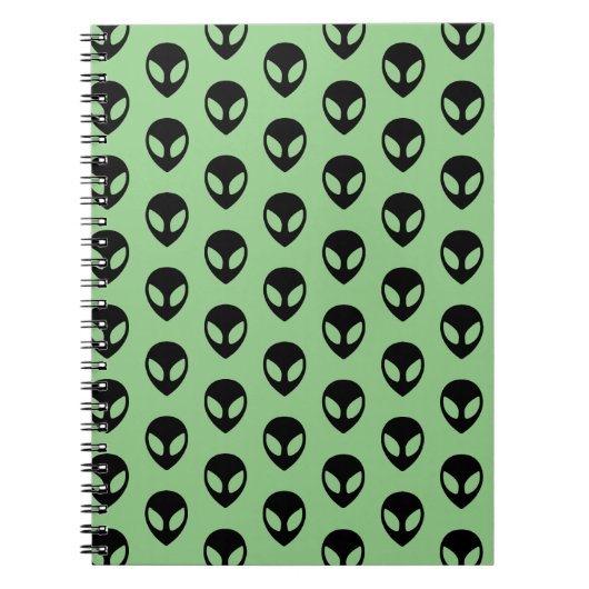 Alien spatial Carnet Aliens extra-terrestres verts (Devant)
