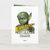 Alien Spawn B-Movie Poster Carte Anniversaire (Dos)